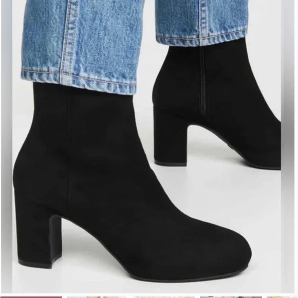 Stuart Weitzman black Gianella suede ankle boots - Picture 1 of 9